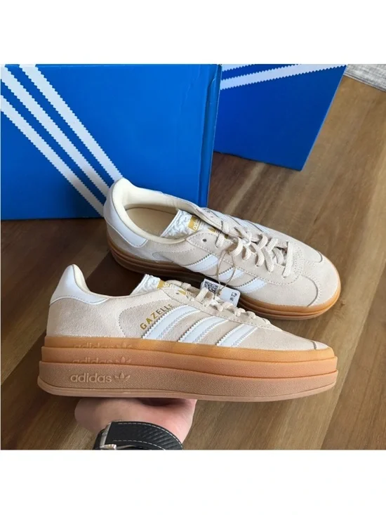 adidas Gazelle Bold J Wonder White / Gum - Picture 8 of 9